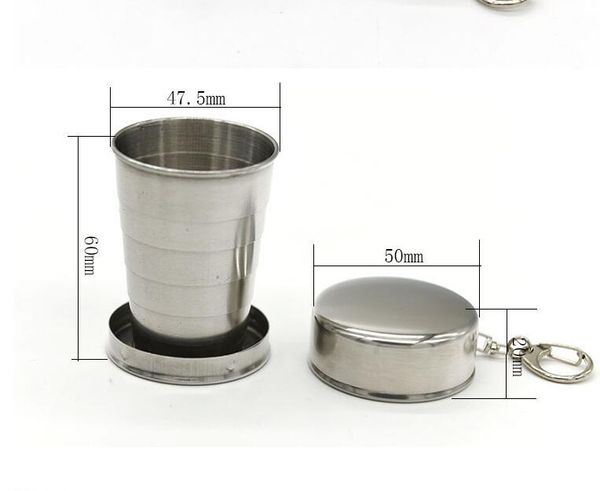 Acciaio inossidabile portatile da viaggio all'aperto campeggio pieghevole pieghevole tazza pieghevole cucina esterna portatile pieghevole tazza pieghevole