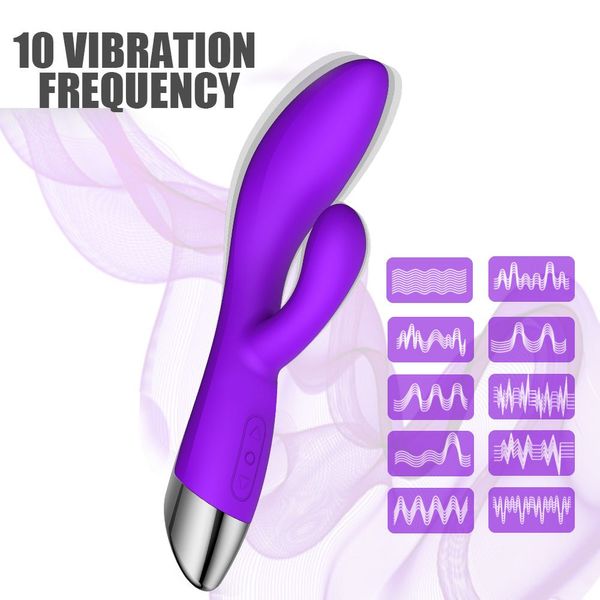 Silicone liquido impermeabile femminile punto G doppio bastone vibrante giocattoli adulti del sesso coppie prodotti vibratori per le donne vibratore dildo q0507