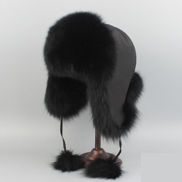 

Real Fox Fur Hat или Racccoon меховая шапка зимы женщин папахе России