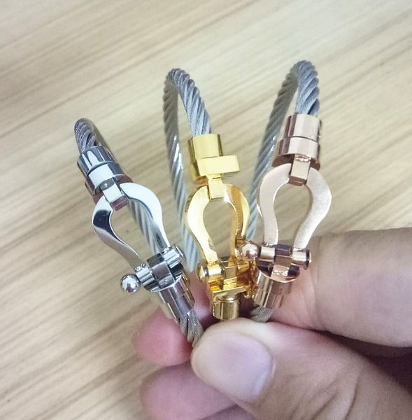 

U-образная подкова Forza Браслет браслеты Мужчины Женщины Нержавеющая сталь Магнит Пряжка Кабель Провод бижутерия Acier Inoxydable Femme