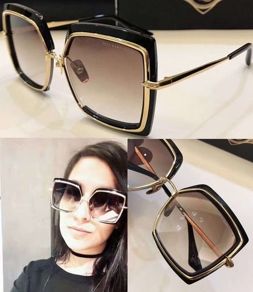 

women square sunglasses gold black brown gradient lenes oculos de sol feminino fashion sunglasses new with case, White;black