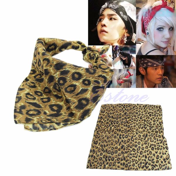 

wholesale- bandana double side leopard print paisley head wrap bikers scarf headband, Blue;gray