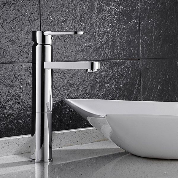 

wholesale and retail brass chrome sink faucets bathroom with single handle single hole / the heightening bathroom sinks and faucet hs327