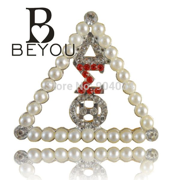

wholesale- delta sigma theta crystal lapel pin, Gray