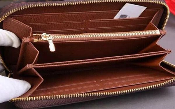 

fashion designer clutch famous brand clutch genuine leather wallet with box dust bag 60015, Red;black