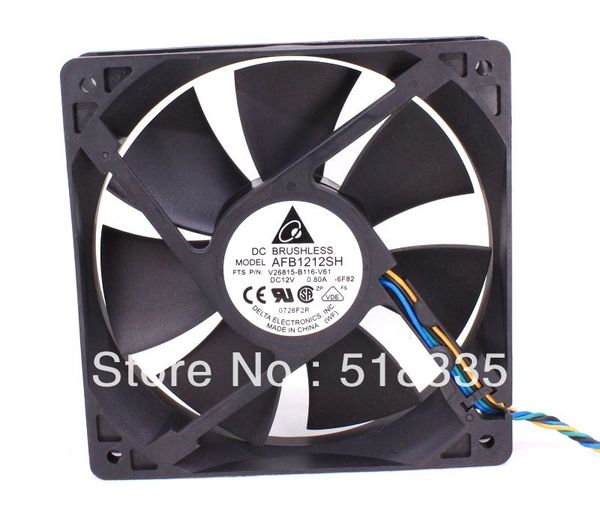 

delta fan afb1212sh 12cm 120mm 1225 12025 12*12*2.5cm 120*120*25mm 12v 0.80a cooling fan good quality