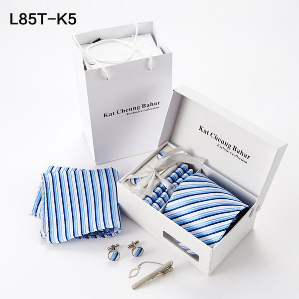 

men fashion polyester necktie set formal tie handkerchief ties set business wedding necktie wholesale 6 pcs / set xmas gift man, Black;blue