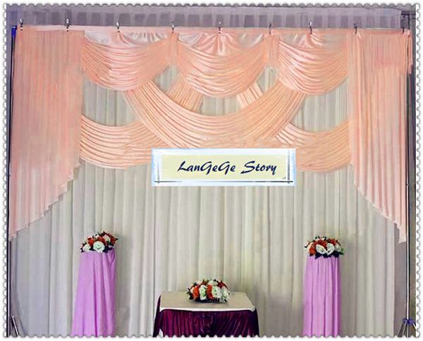 2019 Peach Color Swags Wedding Backdrop Drapes Event And Party