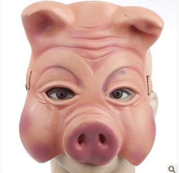 

pig mask party mask adjustable suitable for child creepy pig half mask animal halloween costumes latex rubber ing
