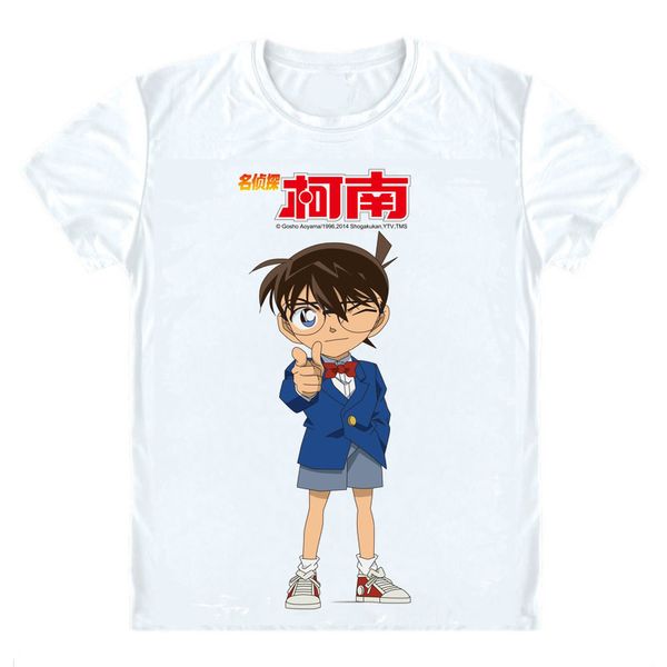 

anime shirt detective conan case closed t-shirts multi-style short jimmy kudo rachel moore cosplay motivs printed shirts tee-style133-no02, White;black