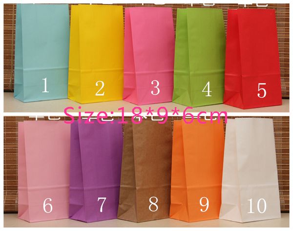 

wholesale-new style stand up kraft paper bags size 18x9x6cm kraft &white favor bag self adhesive seal gift packing bags, treat bag, 50pcs