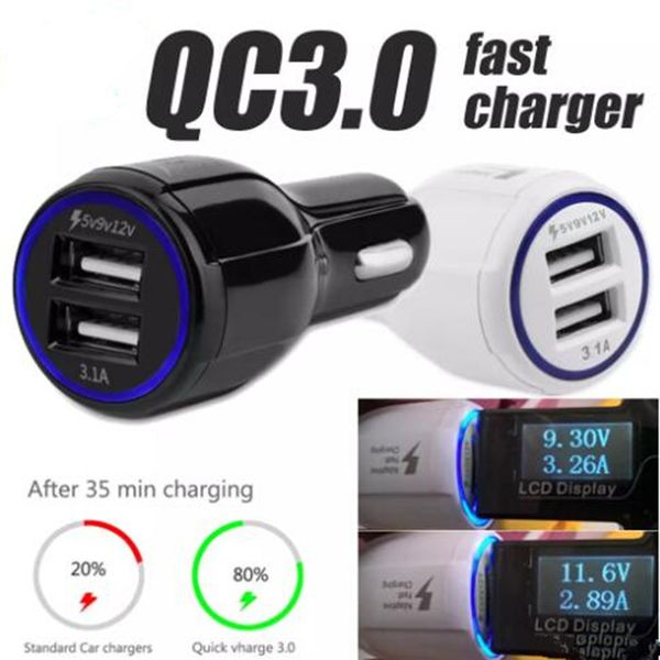 

Qualcomm quick charge 3 0 fa t dual 3 1a u b car charger for iphone for am ung galaxy 8 7 6 note