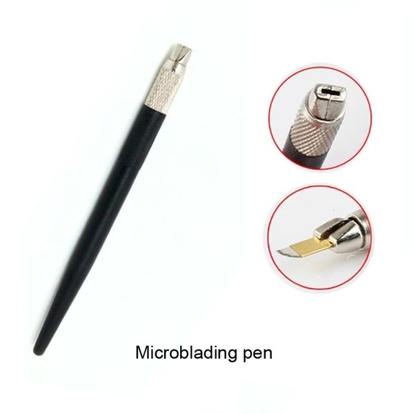 

wholesale-professional manual tattoo permanent makeup eyebrow pen microblading pen tebori pen with 4pcs needle blade microblading tool