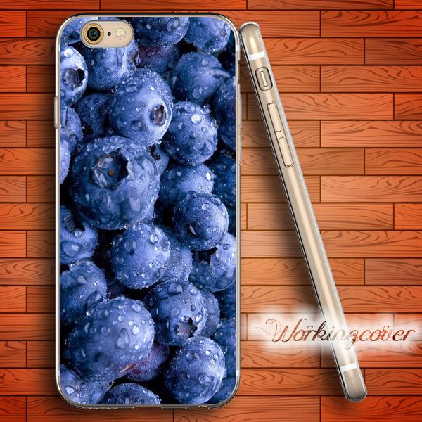 

capa luxury blueberry soft clear tpu case for iphone 6 6s 7 plus 5s se 5 5c 4s 4 case silicone cover