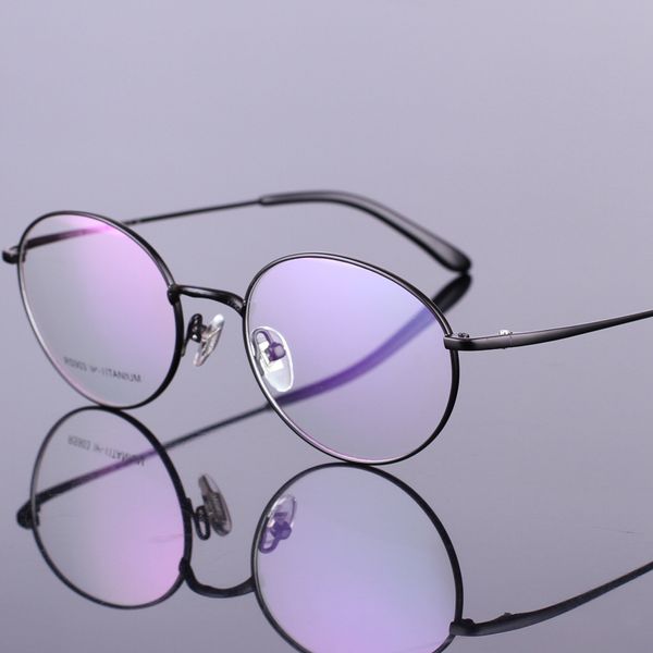 

wholesale- chashma new titanium round eyeglasses optical vintage spectacle frames retro prescription eyewear, Silver