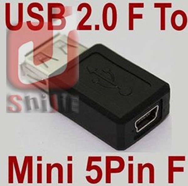 

wholesale mini usb 5pin female to usb a type 2.0 female connector extension adapter 500pcs/lot