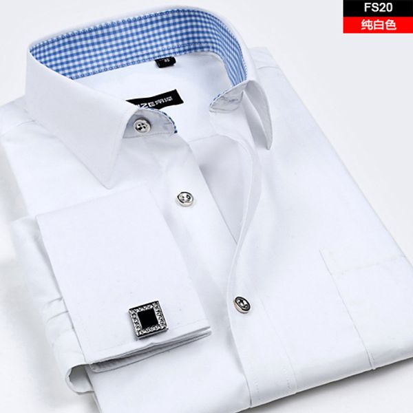 

Wholesale- Hight qulity 2016 male French long-sleeve shirt cufflinks commercial male mens shirt nail sleeve slim easy care s-4xl big size