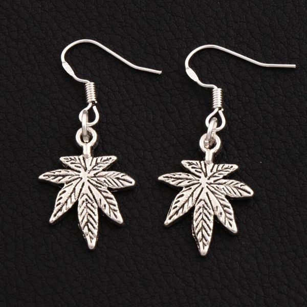 

Maple Leaf Earrings 925 Silver Fish Ear Hook 30pairs/lot Antique Silver Chandelier E360 37.6x15.6mm