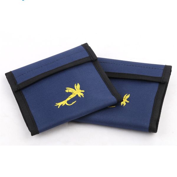 

canvas fishing leader wallet 135x135mm fly fishing line wallet storage bag with 10 pouch carp fly fishing tackles bag case china blue