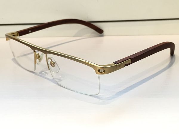 

4581369 medusa glasses prescription eyewear vintage frame wooden men brand designer eyeglasses with original case retro design gold plated, White;black