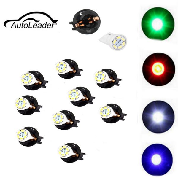 

t10 1210 6 smd 12v led bul b инструмент датчик кластера тире свет с гнездом красный/белый/синий/зеленый