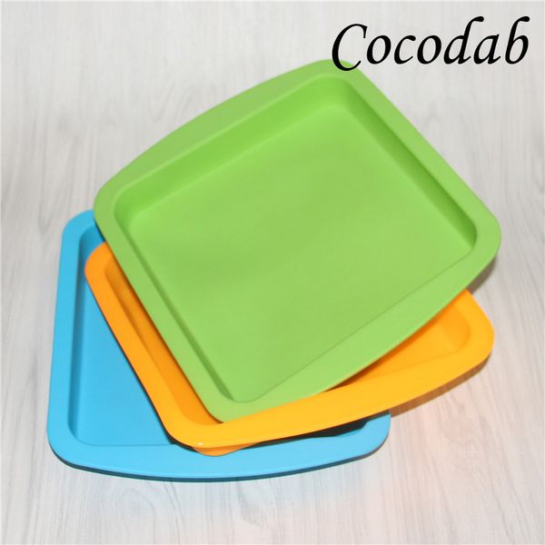 

dhl silicone wax dish deep pan square shape 8"x8" friendly non stick silicone container concentrate food grade silicone tray