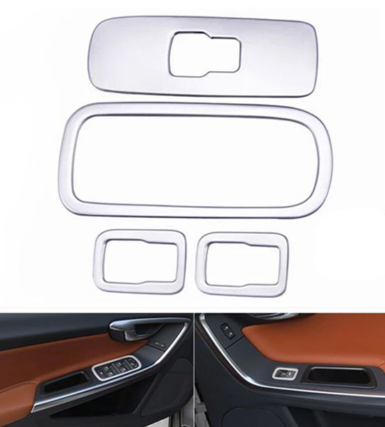 Stainless Steel Door Armrest Panel Decorative Cover Trim For Volvo XC60 S60 V60