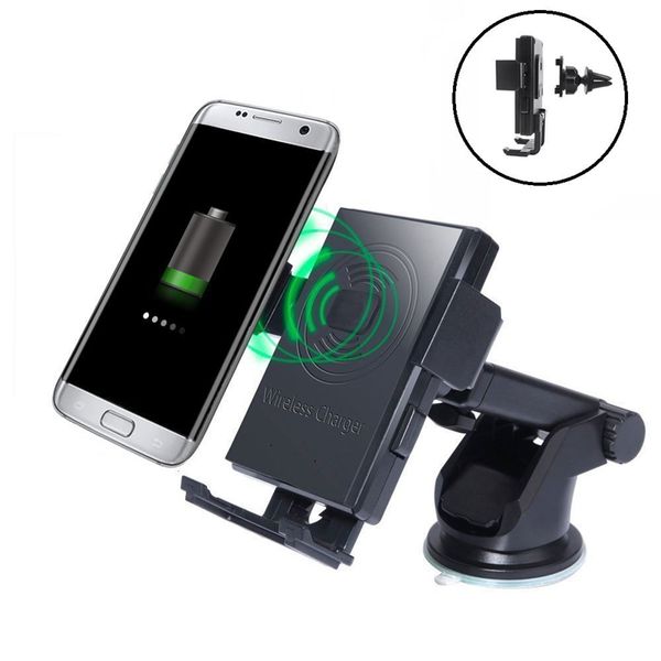 

wireless car charger 360 degree rotating phone holder mount qi wireless charging pad for samsung galaxy s7 edge s6 s6 edge plus note5