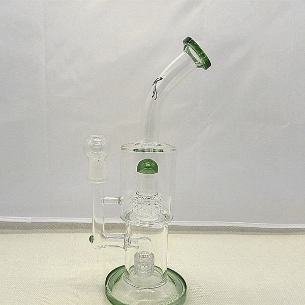 Riciclatore di Bong Toro Tale un intricato doppio Oil Rigs Bong di vetro Grande pipa ad acqua Perc Smoking Piper Joint 18mm