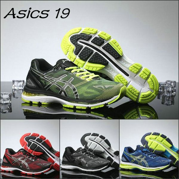 

2019 Asics гель-нимб 19 T700n мужские кроссовки черный зеленый синий красный новый дизайн