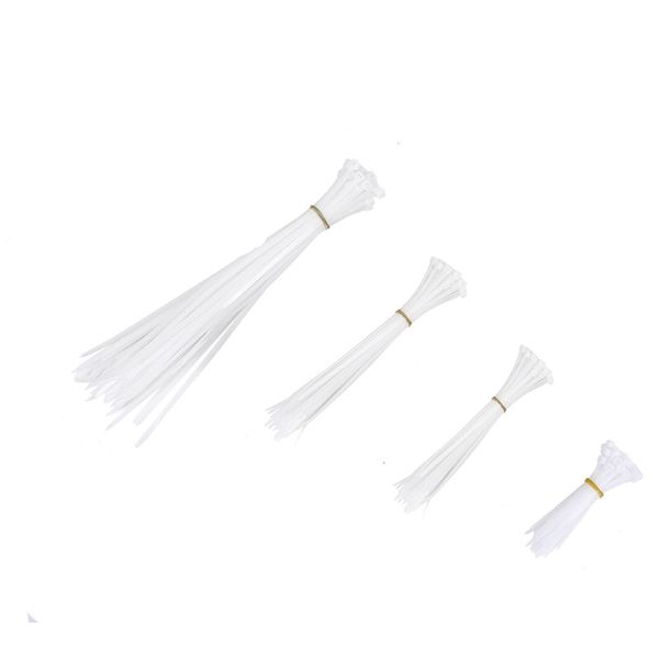 

white nylon cable zip ties wire organizer fasten plastic zip cable loop ties 10'' 12'' 14'' 16