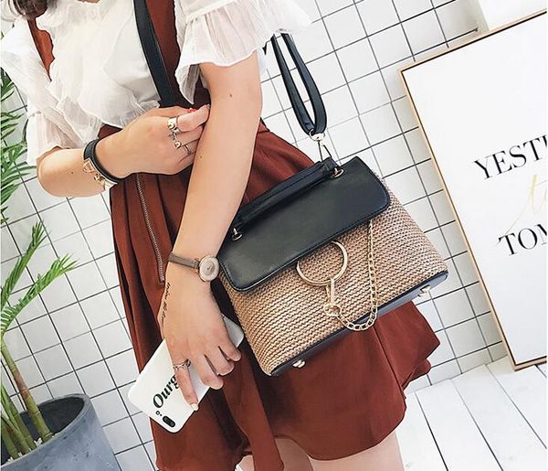 

2017. new pattern. handbag. women's bags. metal ring. small. mini. fashion leisure beach bag. soft.cross body.shoulder bags.totes