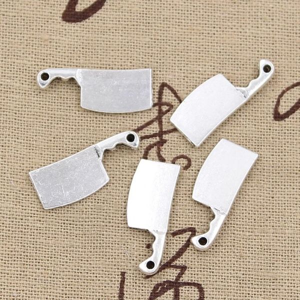 

wholesale- 30pcs charms kitchen knife meat cleaver 23*9mm antique pendant fit,vintage tibetan silver,diy for bracelet necklace, Bronze;silver