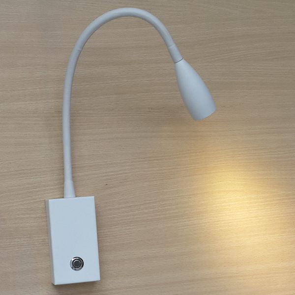 

ch dimming wall lamps matte white with touch dimmer switch narrow beam 3w led bright soft light for houses rvs boats