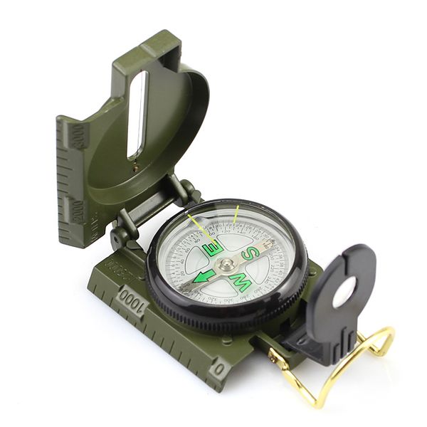 Metal Lensatic brújula militar Senderismo ejército estilo supervivencia.,