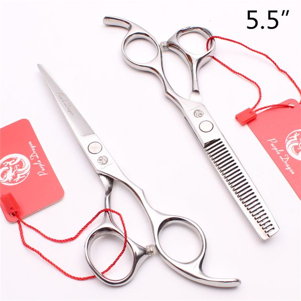 

z1006 5.5" 16cm japan 440c purple dragon silver barber"s hairdressing shears cutting or thinning scissors human hair scissors styl