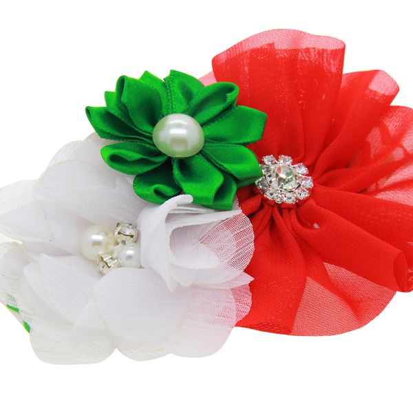 Diy Headwear Lovely Wave Red Chiffon Flower Hair Bows Diy Headwear Lovely Wave Red Chiffon