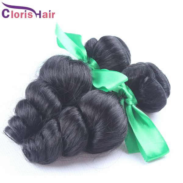 Nova chegada, ondas soltas Extensões de cabelo humano não processado Virgem crua Indiana Loue Curls Teca de cabelo barato Wavy Double Weft 2 Pacotes de acordos