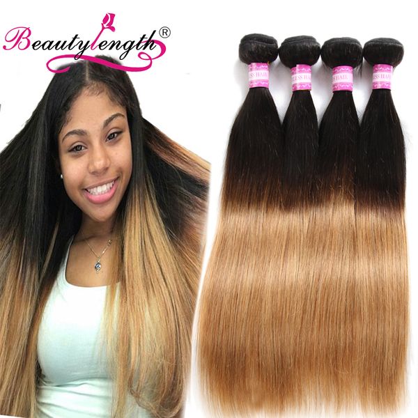Brazilian Virgin Hair Bundles Ombre Hair Weave Extensions 4
