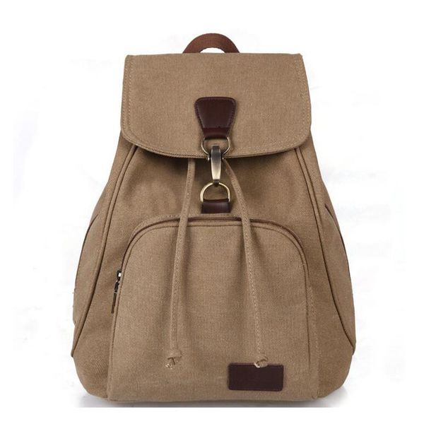 

wholesale- 2016 brand new design vintage casual women canvas backpack drawstring bag schoolbag for teenagers girls bagpack knapsack zz291