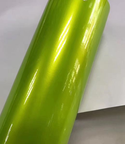limone fluorescente Gloss shift to gold metallic Vinyl Wrap For Car Wrap Film Magic lucido 1080 Union Covering foil Dimensioni: 1,52 * 20m (5x67ft)