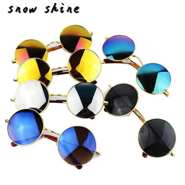 

wholesale-snowshine 3001xin vintage lens round glasses steampunk sunglasses zs, White;black