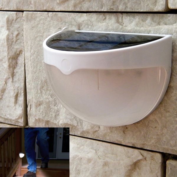 

sensor solar powered outdoor led wall light lamp abs+pc cover color package garden stair waterproof bulb