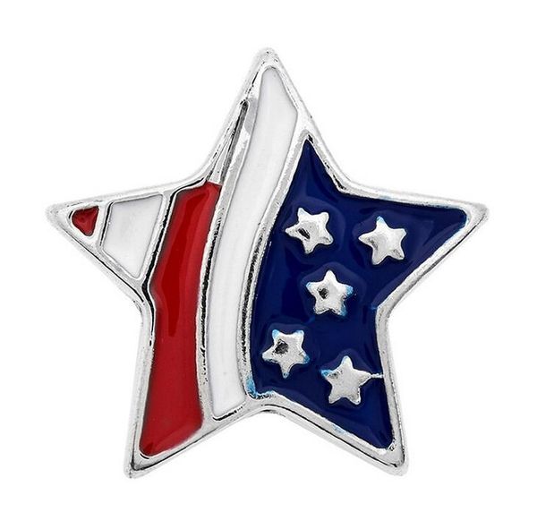 

10pcs star 18mm button ginger snap charms jewelry interchangeable jewerly charms pendants necklace 2016 selling, Bronze;silver