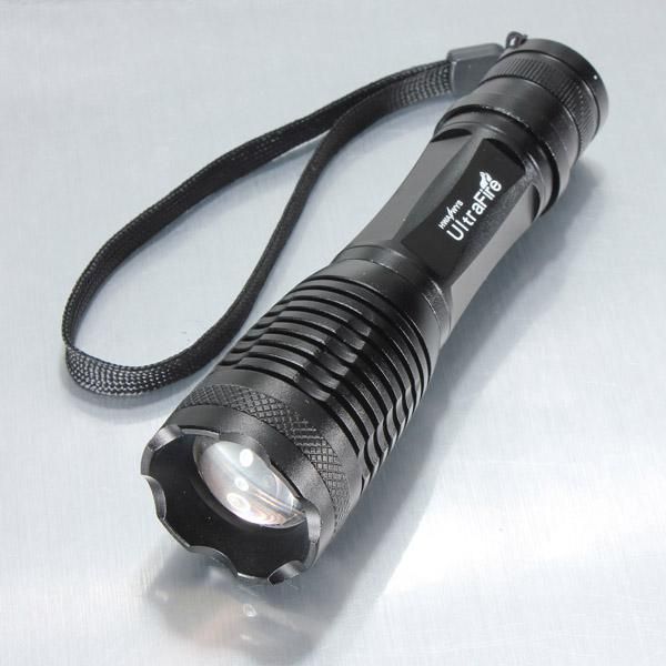 

wholesale high power black ultrafire 2000 lumen adjustable zoom cree xm-l t6 led flashlight torch lamp light for 18650 3 aaa battery
