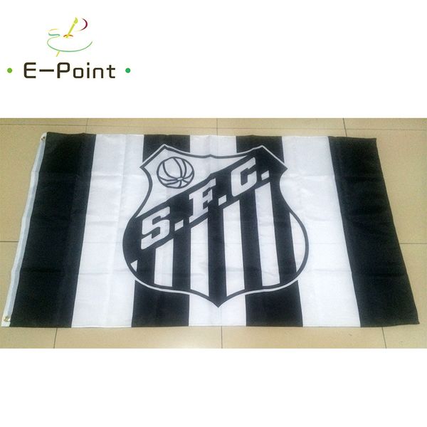 Brasilien Santos Futebol Clube 3*5ft (90cm*150cm) Polyester-Flagge, Banner-Dekoration, fliegende Hausgarten-Flagge, festliche Geschenke