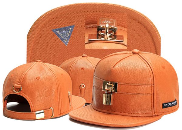 

2017 Хабар бренд Cayler сыновья коричневый кожа Snapback хип-хоп спорт cap бейсболка шляпа д