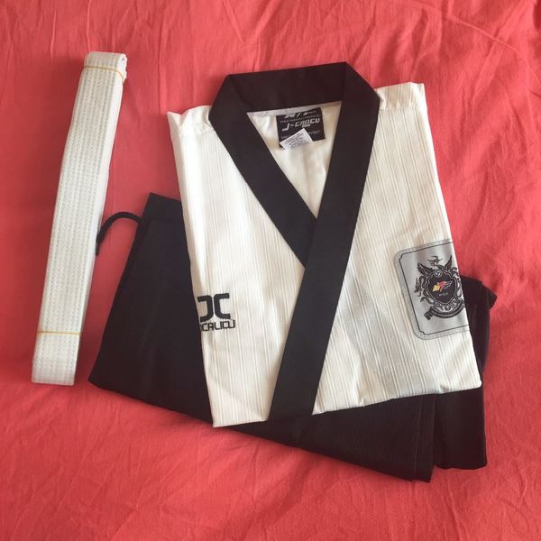 Nuovo JCALICU Maschio Taekwondo Poomsae vestiti TKD materiali taekwondo dobok per avere Dan persone Adulti karate standard WTF