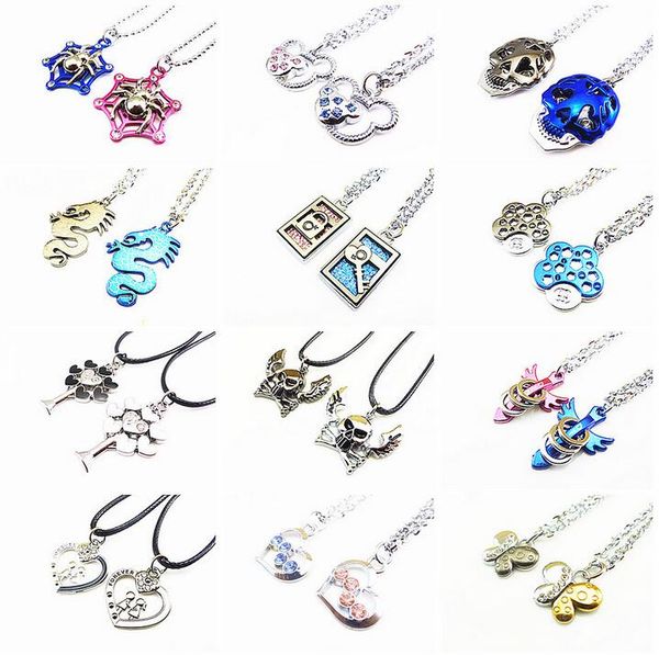 

хороший a++ продажа мода ожерелье ювелирные изделия ожерелье творческая пара ожерелье wfn048 (с цепью) заказ смешивания 20 комплектов много, Silver