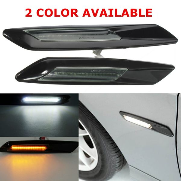 

2x car styling side marker led car turn signal light f10 style for bmw e60 e82 e87 e88 e90 e91 amber&white